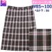  форма юбка Brown розовый проверка большой размер 20шт.@ плиссировать W85-W100 длина 56 см 