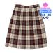  форма юбка бежевый × бордо проверка большой размер W75/80/85 длина 48 колени сверху машина hida20шт.@s Lee season средний ./ средняя школа KURI-ORI clio li