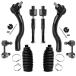 Detroit Axle - 1.8L Front 8pc Suspension Kit for 2006-2011 Honda Civic 2007 2008 2009 2010, 4 Inner  Outer Tie Rods, 2 Sway Bar Links, 2 Boots, Repl