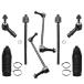 Detroit Axle - Front 8pc Suspension Kit for 10-12 Ford Flex Taurus Lincoln MKS MKT, 2 Stabilizer Sway Bars 4 Outer Inner Tie Rod Ends 2 Boots 2010 201