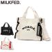 �ő�50%��10/18���� �~���N�t�F�h �g�[�g�o�b�O ���f�B�[�X �L�����o�X �~�j ������ MILKFED. �V�����_�[�o�b�O �o�b�O A5 RUFFLE MINI BAG 103222053009