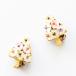 Vintage 1950s' aurora pink rhinestone christmas tree motif earrings