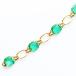 Vintage 1950sgreen glass gold metalbracelet