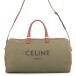  Celine сумка "Boston bag" Logo парусина / кожа CELINE 2way плечо [ безопасность гарантия ]
