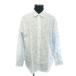  Hermes shirt she-n Dunk ru total pattern cotton silk men's size 41 HERMES blue white 