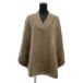  Hermes poncho H motif knitted wool lady's size 34 HERMES apparel cape sweater 