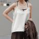  гонки топ женский tops M/L Cami глянец глянец Layered накладывающийся надеты выставить соответствует плечо шнур регулировка возможно весна лето [mb]