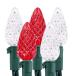 ̲Brizled LED Christmas Lights, 2 Pack 33ft 100 LED Red  White C5 Christmas Tree Lights, Connectable 120V UL Certified Faceted Christm¹͢