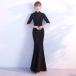  чёрный русалка платье длинный Eve человек g платье 5 минут рукав с высоким воротником платье в китайском стиле черный тонкий надеты .. вечернее платье 2 следующий .. называется 