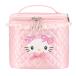  Hello Kitty 50 anniversary commemoration розовый стеганый серии vanity сумка Hello Kitty Kitty Sanrio косметичка ящик для косметики место хранения box 