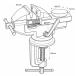 360����] ���o�C�X 80mm �x���`�o�C�X ���^���� �N�����v �Œ�H�� ���[�h�o�C�X ��Ƒ�p�e�[�u���o�C�X T844 �֘A�摜2