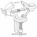 360����] ���o�C�X 80mm �x���`�o�C�X ���^���� �N�����v �Œ�H�� ���[�h�o�C�X ��Ƒ�p�e�[�u���o�C�X T844 �֘A�摜3