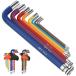 9pc hexagon hex key Rainbow color hex bit hex wrench set ball Point T209
