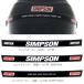SIMPSON Simpson шлем защита стикер длинный защита козырек модель длинный стикер 