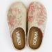  veranda sandals simple slippers garden for easy woman lady's rose pattern slip-on shoes ( beige )