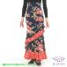  юбка Capricho( Capri cho) модель :A5-2 цветочный принт для женщин размер :XS(XP) темно-синий × salmon цвет. оборка [ фламенко для ]