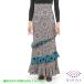 юбка Capricho( Capri cho) модель :D5-3 man dala рисунок для женщин размер :L(G) серый ju× синий зеленый. оборка [ фламенко для ]