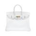  Hermes HERMES Birkin 25 25 Swift новый белый желтое золото металлические принадлежности W печать не использовался сумка женский 