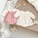  детское платье baby One-piece свадьба платье месяц . фото церемония розовый белый детский комбинезон детская одежда 