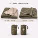 �A�E�g�h�A�u�����P�b�g �唻 130�~167cm ���o�[�V�u�� OLIVE�~BEIGE OLIVE�~OLIVE �L�����v �u�����P�b�g �Ԓ��� �s�N�j�b�N ���W���[�}�b�g �h�� �h�� �{�A �֘A�摜5