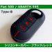  abarth / Fiat силикон ключ покрытие черный / красный модель B ABARTH,FIAT
