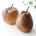  ornament objet d'art apple . not equipped stylish lovely natural Apple & pair. tree carving manner objet d'art L 2 piece set 