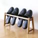  slippers rack wooden purity stylish natural tree entranceway storage slim slippers establish natural wood. slippers stand 