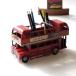  ornament objet d'art Classic car London bus toy pen holder stylish retro American Nostalgia holder attaching London bus 