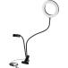 LED фары со светящимися кольцами светильник с зажимом 16cm 3 цвет режим / 10 -ступенчатый style свет USB подача тока Elecom черный DE-L01BK