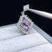 PROME* натуральный камень * специальный specification товар * высокое качество * розовый аметист *28x16x6mm* белый медь * подвеска с цепью *P6148