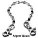 Argent Gleam Classic цепочка для бумажника серебряный 925 мужской 30~50cm двойной зажим кости крюк брюки цепь брюки цепь бумажник 