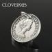 Clover925 Schic s пенсов монета подвеска с цепью очарование серебряный 925 серебряный аксессуары пенсов монета монета монета серебряная монета простой ... нет 