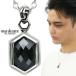 GRAN DEUR черный шпинель шестиугольник серебряный 925 колье подвеска подвеска с цепью очарование шпинель Hexagon простой черный чёрный 