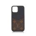  Louis Vuitton монограмма бампер iPhone кейс 12/12 pro M80080 Brown черный PVC кожа женский LOUIS VUITTON [ б/у ]