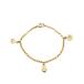  Dior эмблема Logo CD Logo в форме сердечка стразы цепь браслет Gold металлизированный женский Dior [ б/у ]