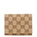  Gucci GG парусина футляр для карточек чехол для пропуска 120965 бежевый Brown парусина кожа женский GUCCI [ б/у ]