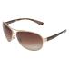  RayBan Teardrop солнцезащитные очки RB3386 Gold Brown металлизированный пластик мужской Ray-Ban [ б/у ]