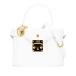  Versace . солнечный Burst косметичка сумка на плечо 2WAY белый кожа женский VERSACE [ б/у ]