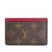  Louis Vuitton монограмма porutokarutosa-n тянуть футляр для карточек M60703 Brown f.- автомобиль PVC кожа LOUIS VUITTON [ б/у ]