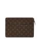  Louis Vuitton монограмма небольшая сумочка Homme клатч ручная сумочка M51795 Brown PVC кожа мужской LOUIS VUITTON [ б/у ]