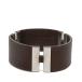  Chanel Logo браслет 00C Brown серебряный кожа metal женский CHANEL [ б/у ]