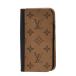  Louis Vuitton монограмма Rebirth IPHONE 15 PRO folio мобильный кейс M82892 Brown PVC кожа женский LOUIS VUITTON б/у 