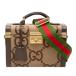  Gucci GG парусина jumbo GG косметичка верх руль сумка на плечо 2WAY 722181 бежевый парусина кожа GUCCI б/у 