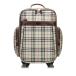  Burberry noba проверка дорожная сумка путешествие сумка путешествие портфель бежевый Brown парусина кожа женский [ б/у ]