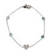  Gucci Heart браслет #17 SV925 серебряный цветной камень женский GUCCI [ б/у ]