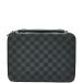  Louis Vuitton Damier gla Fit Esse n автомобиль ruiPad кейс N63034 черный PVC кожа женский LOUIS VUITTON [ б/у ]