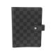 LOUIS VUITTON Louis Vuitton Damier gla Fit Agenda MM черный R20242 мужской Damier парусина обложка для записной книжки A разряд б/у серебряный магазин 