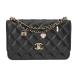 CHANEL Chanel matelasse цепь бумажник очарование есть черный AP4537 женский овчина сумка на плечо A разряд б/у серебряный магазин 