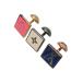 LOUIS VUITTON Louis Vuitton b тонн du Manchette автомобиль nze Rize 3 шт. комплект серебряный / многоцветный мужской metal Rucker запонки AB разряд б/у серебряный магазин 
