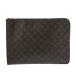 LOUIS VUITTON Louis Vuitton монограмма poshu при . man Brown M53456 унисекс монограмма парусина клатч B разряд б/у серебряный магазин 
